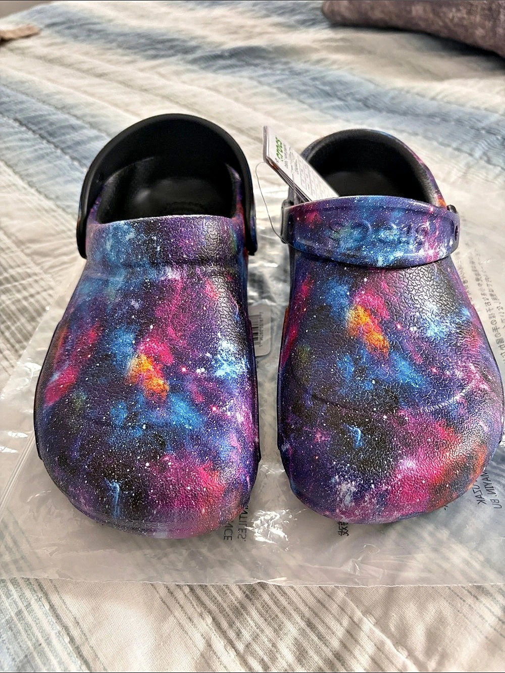 Crocs Classic Clog Galaxy Shoes in Blue & Pink